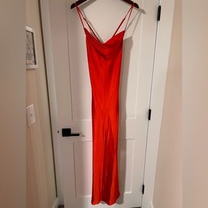 Red Satin Dress